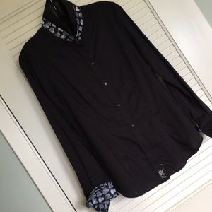 Robert Graham women’s Black long sleeved blouse.